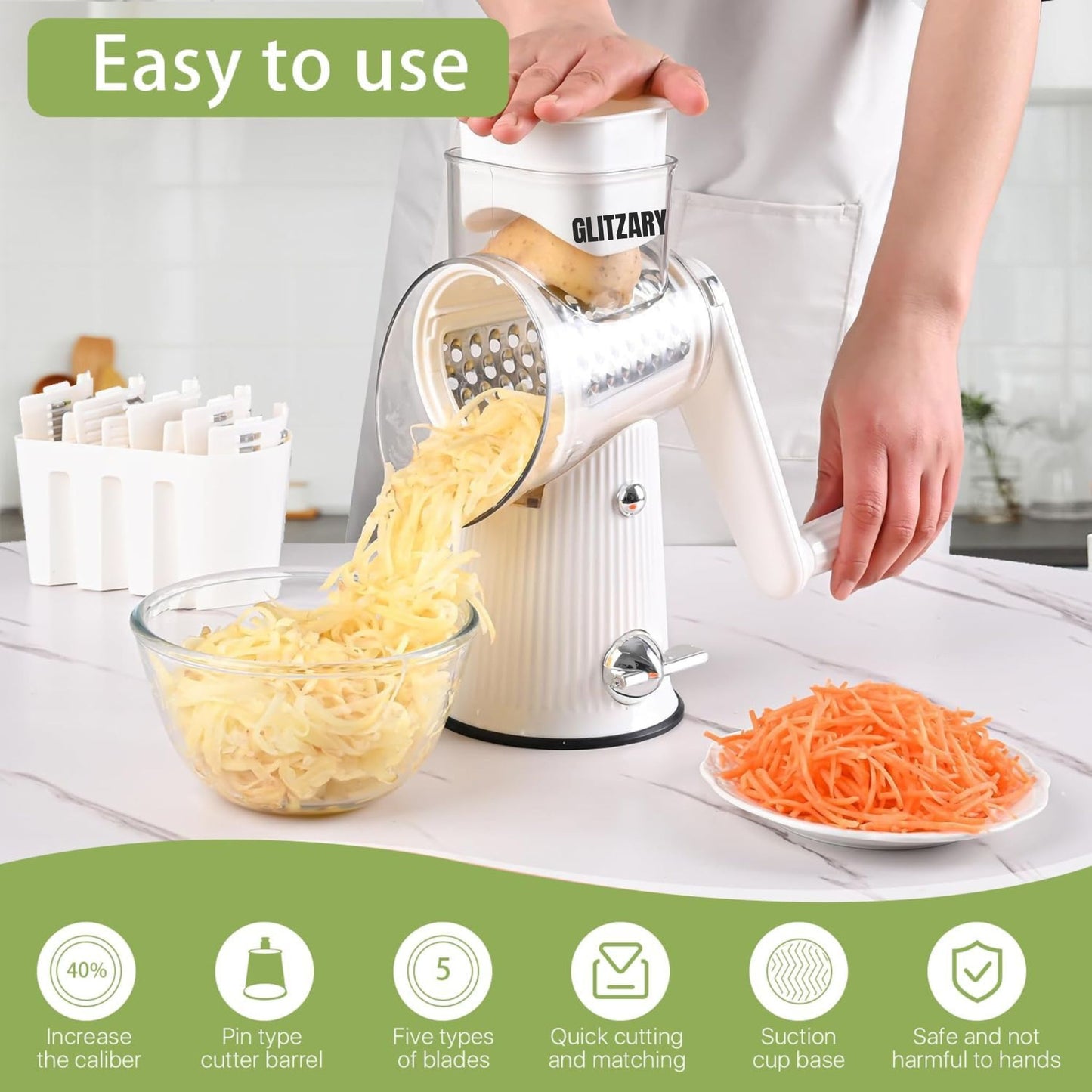 Glitzary™ MasterChef 5-in-1 Cheese Grater Pro