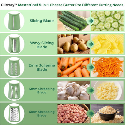 Glitzary™ MasterChef 5-in-1 Cheese Grater Pro