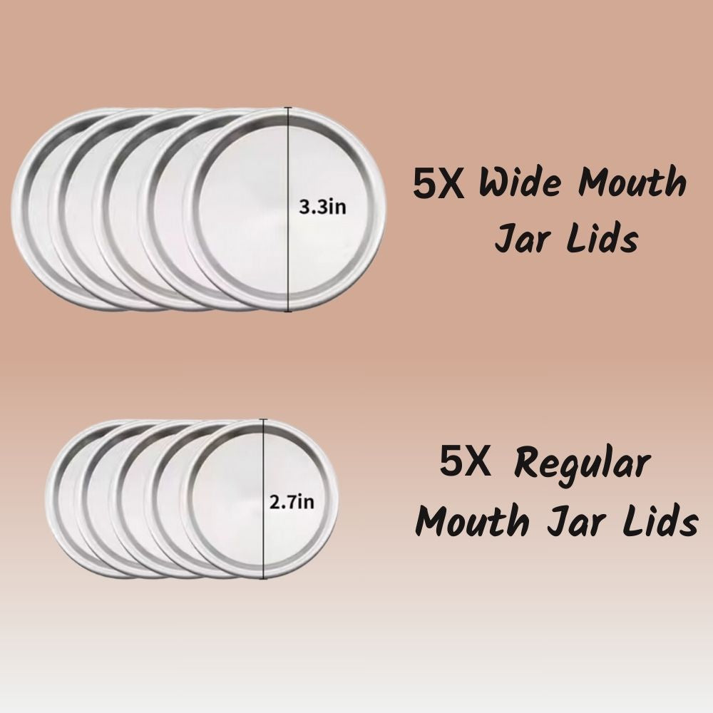 Glitzary™ 10x Extra Lids (5 Wide & 5 Regular)